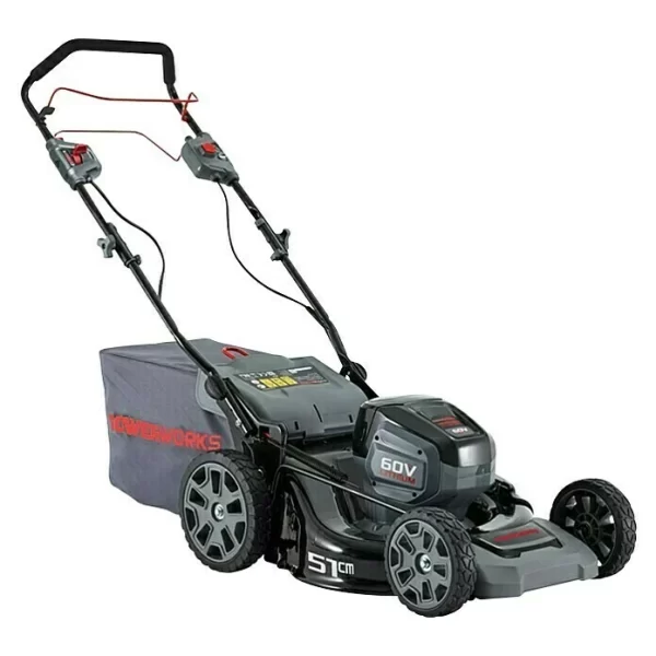 BAUHAUS Powerworks Akku-Rasenmäher PD60LM51SPK4 60 V, Li-Ionen, 4 Ah, 1 Akku, Schnittbreite: 51 Cm 1