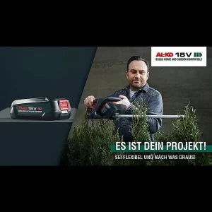 BAUHAUS AL-KO Bosch Home & Garden Compatible Akku-Rasenmäher Praktischer Tragegriff 18 V, 2 Akkus, 4 Ah, Schnittbreite: 38 Cm 14
