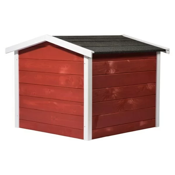 BAUHAUS Dobar Mähroboter-Garage 87 X 80 X 70 Cm, Schwarz/Weiß/Rot 3