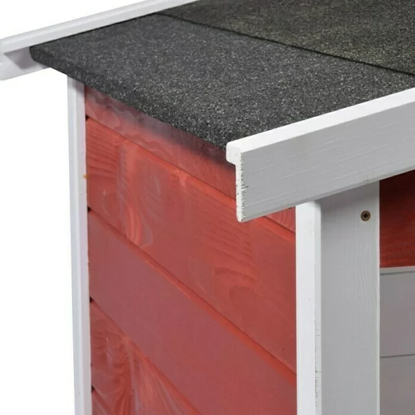 BAUHAUS Dobar Mähroboter-Garage 87 X 80 X 70 Cm, Schwarz/Weiß/Rot 4