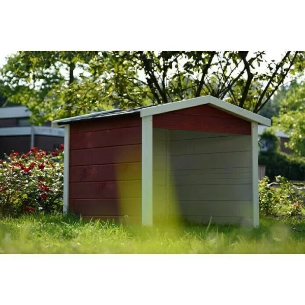 BAUHAUS Dobar Mähroboter-Garage 87 X 80 X 70 Cm, Schwarz/Weiß/Rot 6