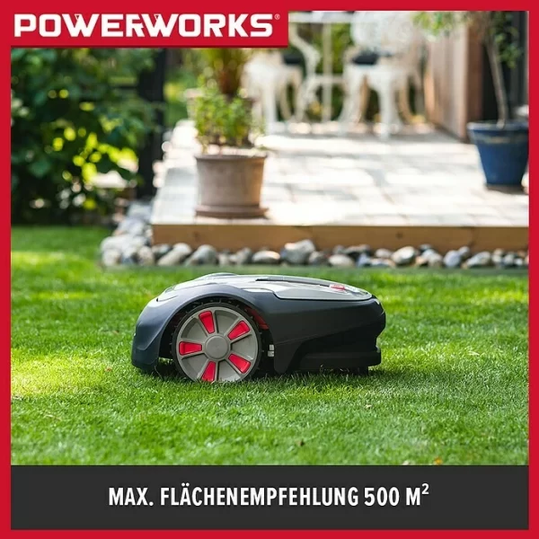 BAUHAUS Powerworks Mähroboter P5 20 V, 2 Ah, Max. Flächenempfehlung: 500 M² 3