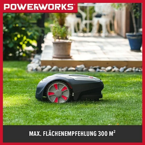BAUHAUS Powerworks Mähroboter P3 20 V, 2 Ah, Max. Flächenempfehlung: 300 M² 3