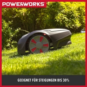 BAUHAUS Powerworks Mähroboter P3 20 V, 2 Ah, Max. Flächenempfehlung: 300 M² 12
