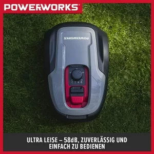 BAUHAUS Powerworks Mähroboter P3 20 V, 2 Ah, Max. Flächenempfehlung: 300 M² 18