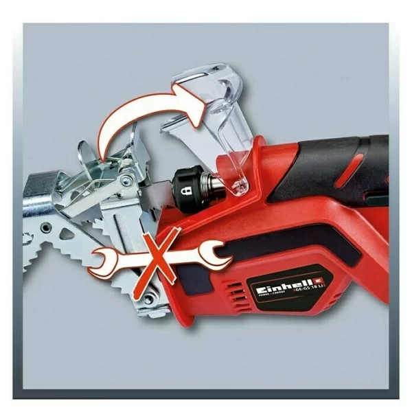 BAUHAUS Einhell Power X-Change Akku-Astsäge GE-GS 18 Li-Solo 18 V, Ohne Akku, Hubzahl: 1.500 U/min – 2.800 U/min 5