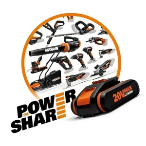 BAUHAUS Worx Akku-Rasentrimmer WG163E.1 20 V, Li-Ionen, 1 Akku, Schnittbreite: 30 Cm 12