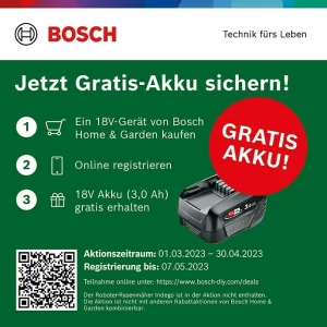 BAUHAUS Bosch 18 V Power For All Akku-Rasentrimmer UniversalGrassCut 18V-260 18 V, 2 Ah, 1 Akku, Schnittbreite: 26 Cm 10