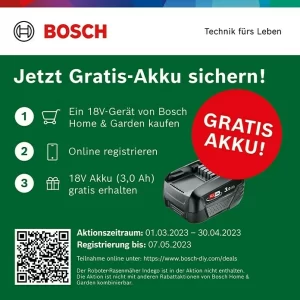 BAUHAUS Bosch 18 V Power For All Akku-Rasentrimmer UniversalGrassCut 18V-26 18 V, 2 Ah, Li-Ionen, Ohne Akku, Schnittbreite: 26 Cm 10