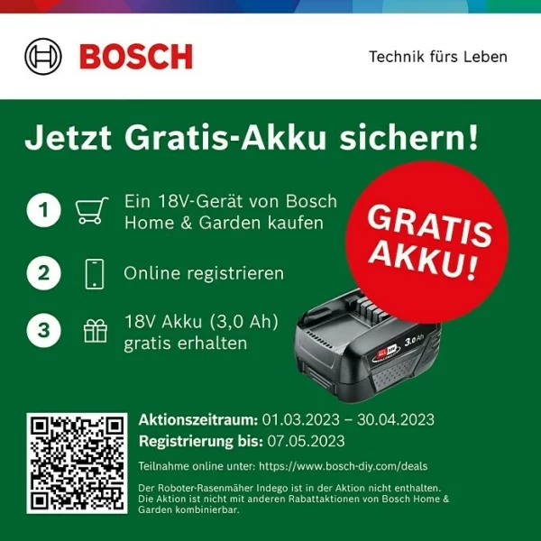 BAUHAUS Bosch 18 V Power For All Akku-Rasentrimmer UniversalGrassCut 18V-26 18 V, 2 Ah, Li-Ionen, Ohne Akku, Schnittbreite: 26 Cm 3