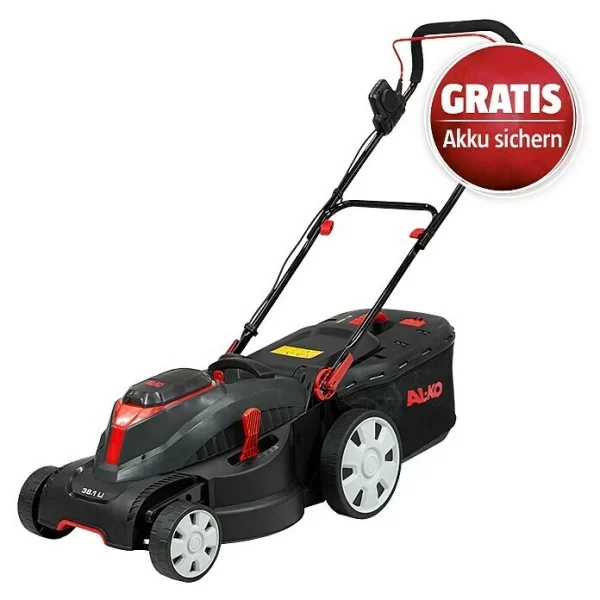 BAUHAUS AL-KO Bosch Home & Garden Compatible Akku-Rasenmäher Klappbarer Holm 18 V, 2 Akkus, 4 Ah, Schnittbreite: 38 Cm 1
