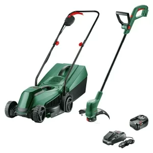 BAUHAUS Bosch Easy Akku-Rasenmäher-Set Akku-Rasenmäher 18V-32-200 + Akku-Rasentrimmer18V-26 1 Akku, 4 Ah 12