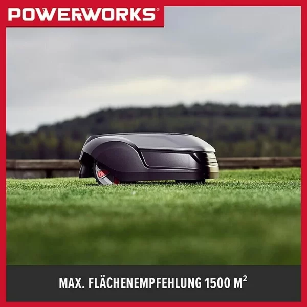 BAUHAUS Powerworks Mähroboter P15 24 V, 2 Ah, Max. Flächenempfehlung: 1.500 M² 3
