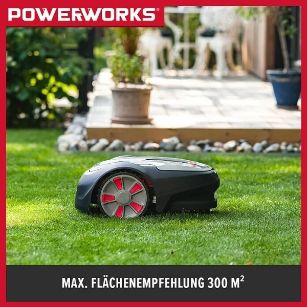 BAUHAUS Powerworks Mähroboter P3 20 V, 2 Ah, Max. Flächenempfehlung: 300 M² 3