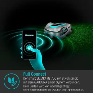 BAUHAUS Gardena Mähroboter Smart SILENO Life Set 750 18 V, 2 Ah, Max. Flächenempfehlung: 750 M² 16
