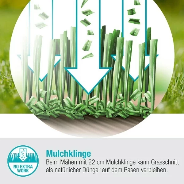 BAUHAUS Gardena Akku-Rasenmäher HandyMower 22/18V P4A 18 V, Ohne Akku, 2,5 Ah, Schnittbreite: 22 Cm 6