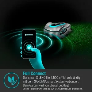 BAUHAUS Gardena Mähroboter Smart SILENO Life Set 1500 18 V, 2 Ah, Max. Flächenempfehlung: 1.500 M² 14