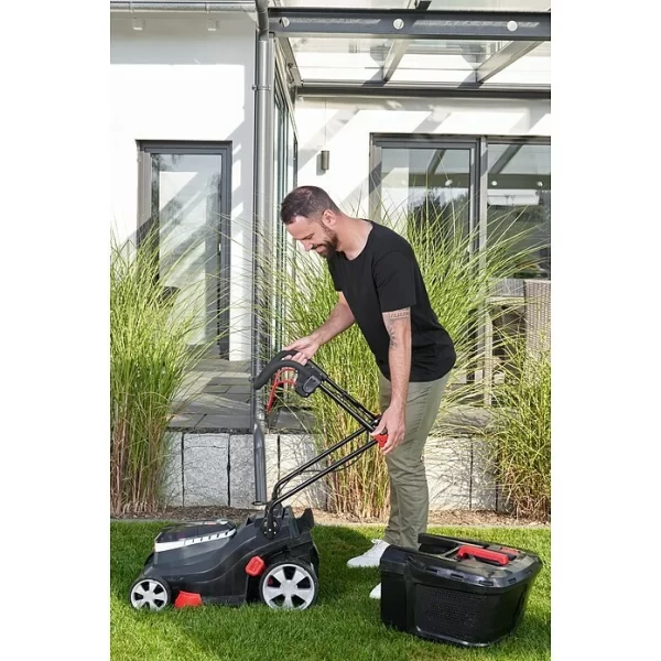 BAUHAUS AL-KO Bosch Home & Garden Compatible Akku-Rasenmäher Praktischer Tragegriff 18 V, 2 Akkus, 4 Ah, Schnittbreite: 38 Cm 7